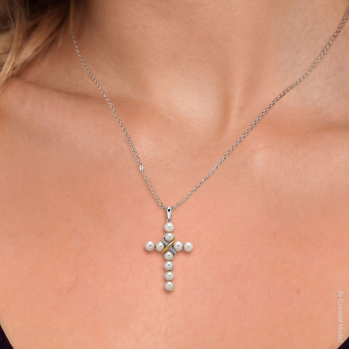 Pendant in 925 Sterling Silver and 10K Yellow Gold