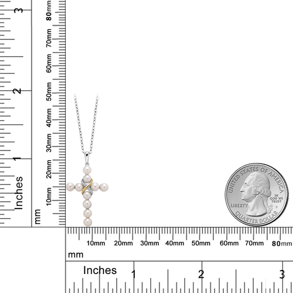 Pendant in 925 Sterling Silver and 10K Yellow Gold