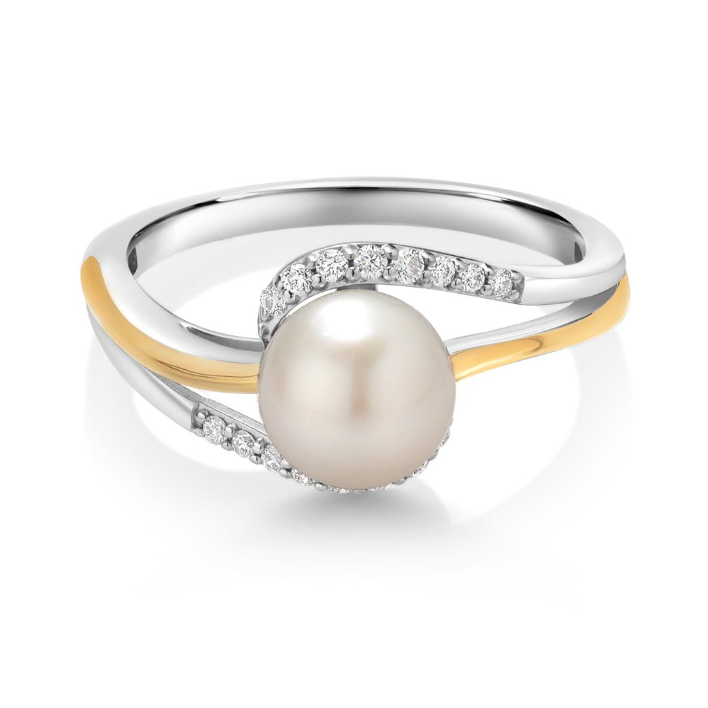 Ring in 925 Sterling Silver and 10K Yellow Gold