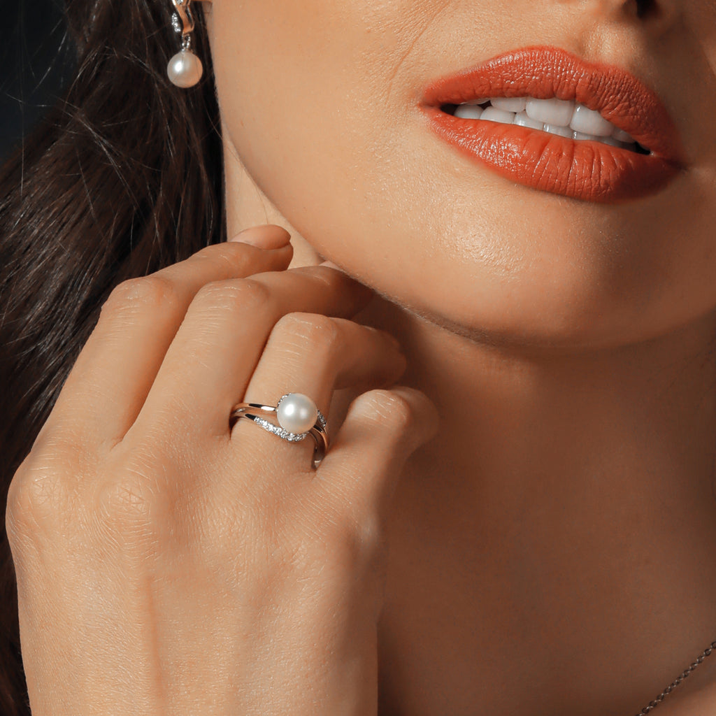 Ring in 925 Sterling Silver and 10K Yellow Gold