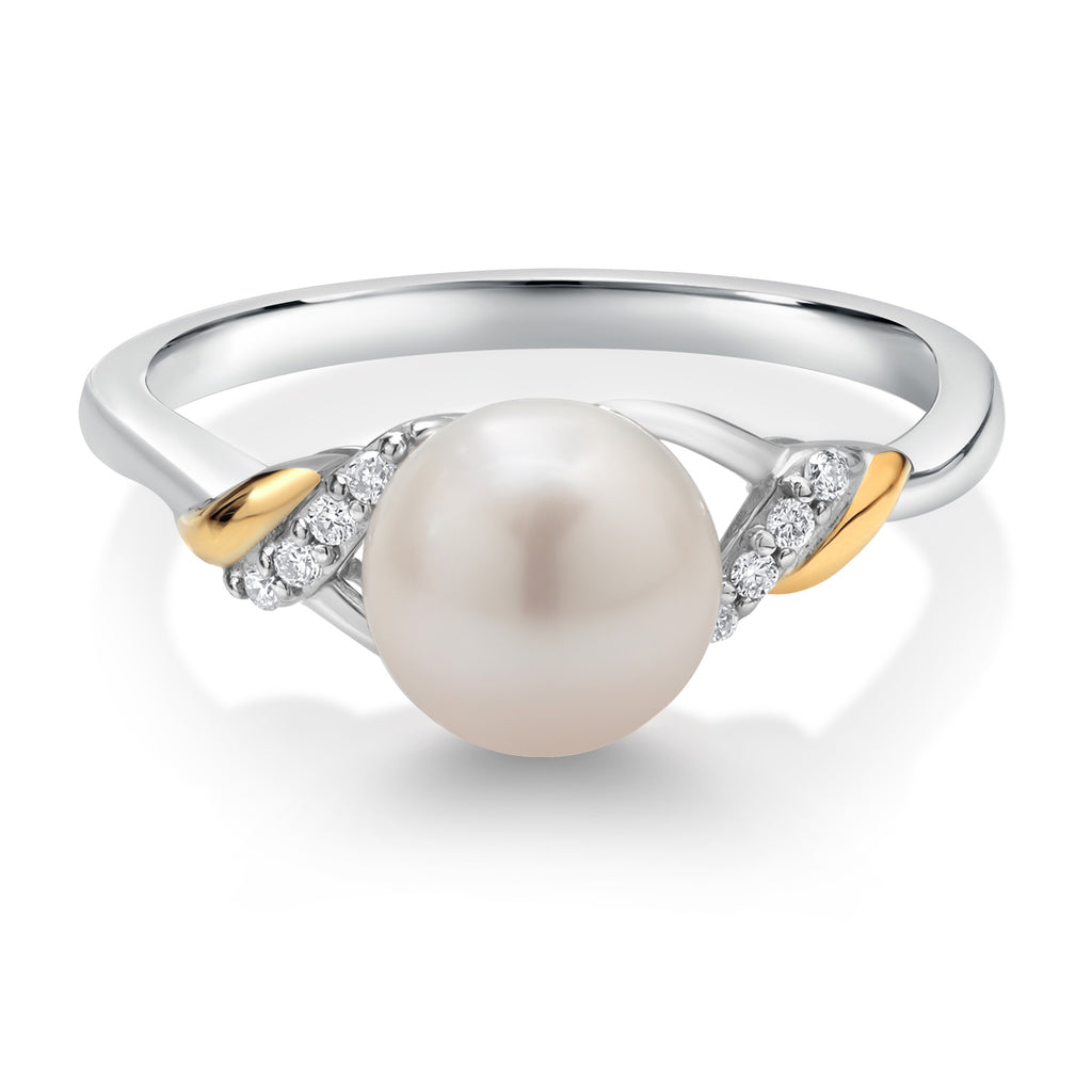 Ring in 925 Sterling Silver and 10K Yellow Gold
