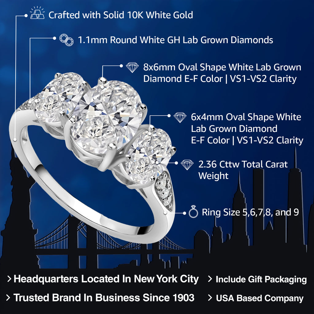 Ring in 10K White Gold