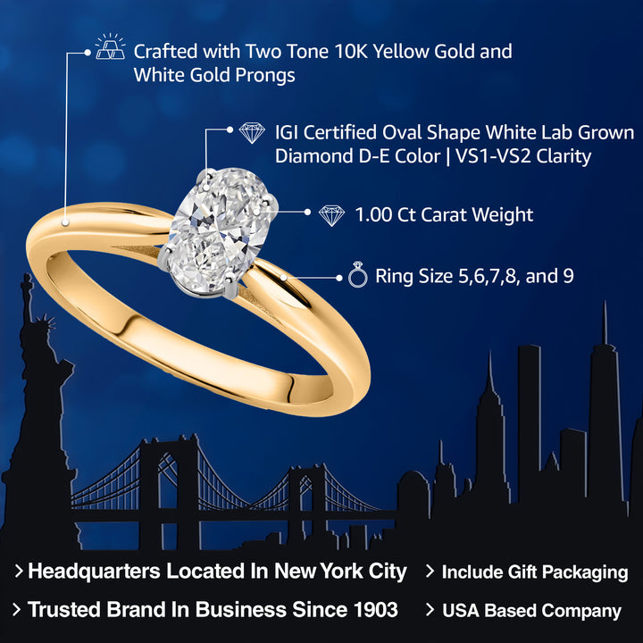 Ring in 10K Two Tone Gold