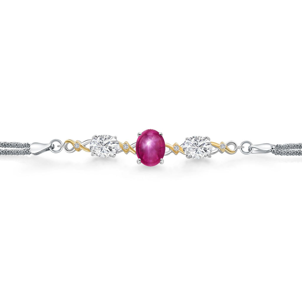 7 Inches_Bracelet in 925 Sterling Silver and 10K Yellow Gold
