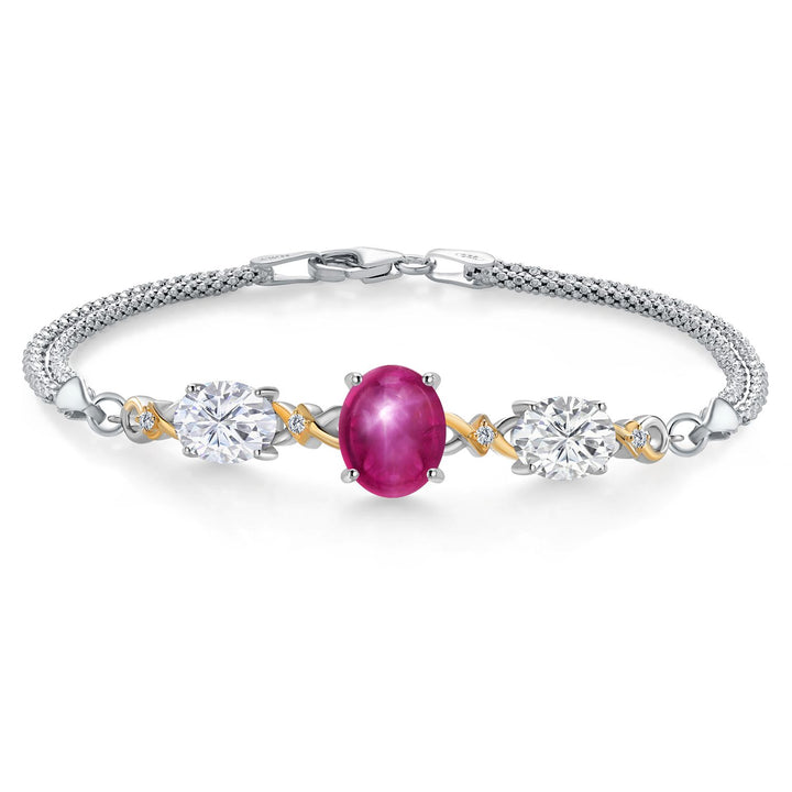 7 Inches_Bracelet in 925 Sterling Silver and 10K Yellow Gold