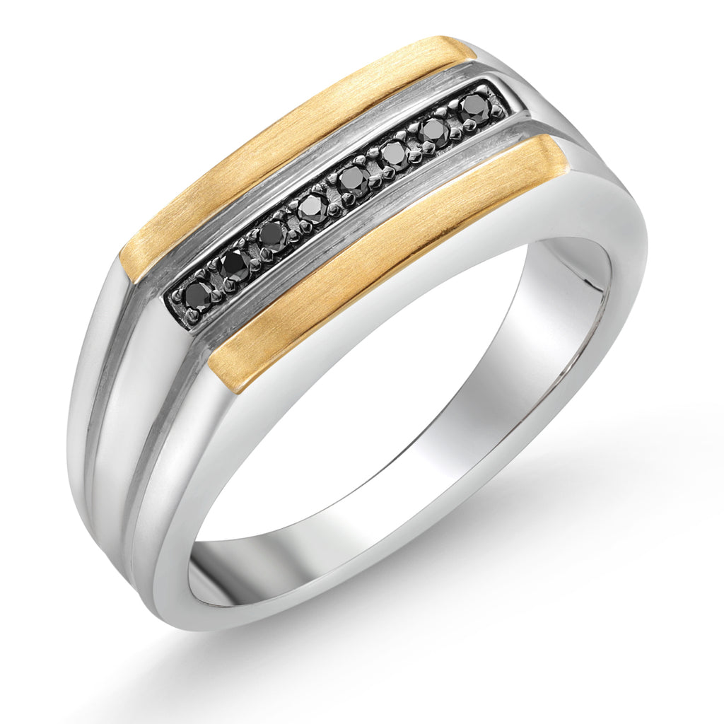 12_Ring in 925 Sterling Silver and 10K Yellow Gold
