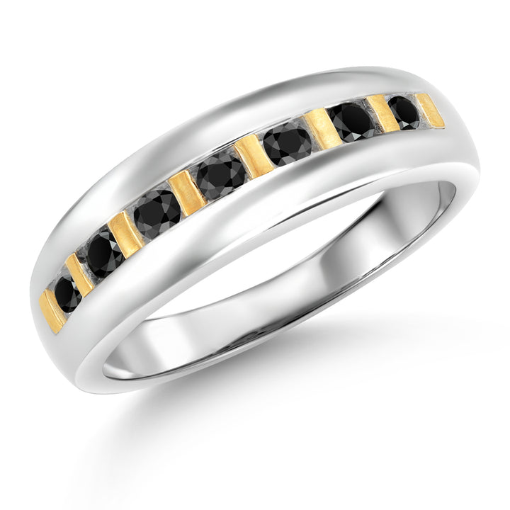 Ring in 925 Sterling Silver and 10K Yellow Gold