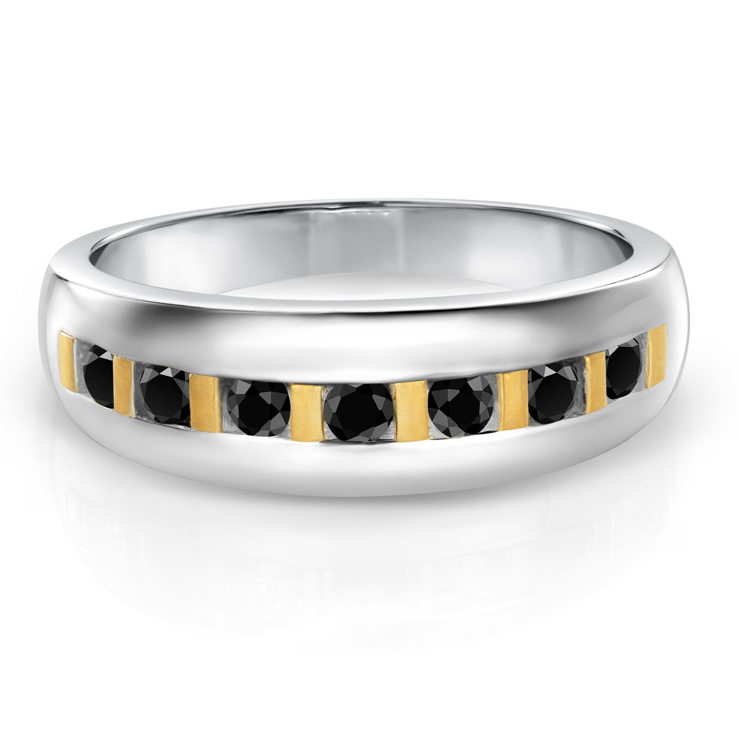 Ring in 925 Sterling Silver and 10K Yellow Gold