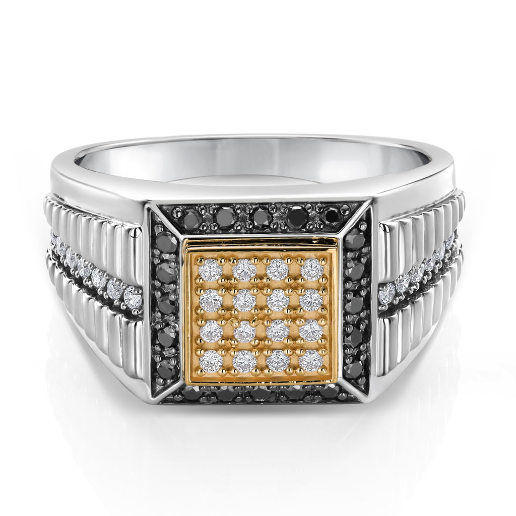 9_Ring in 925 Sterling Silver and 10K Yellow Gold