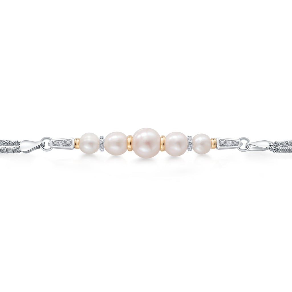 Bracelet in 925 Sterling Silver and 10K Yellow Gold