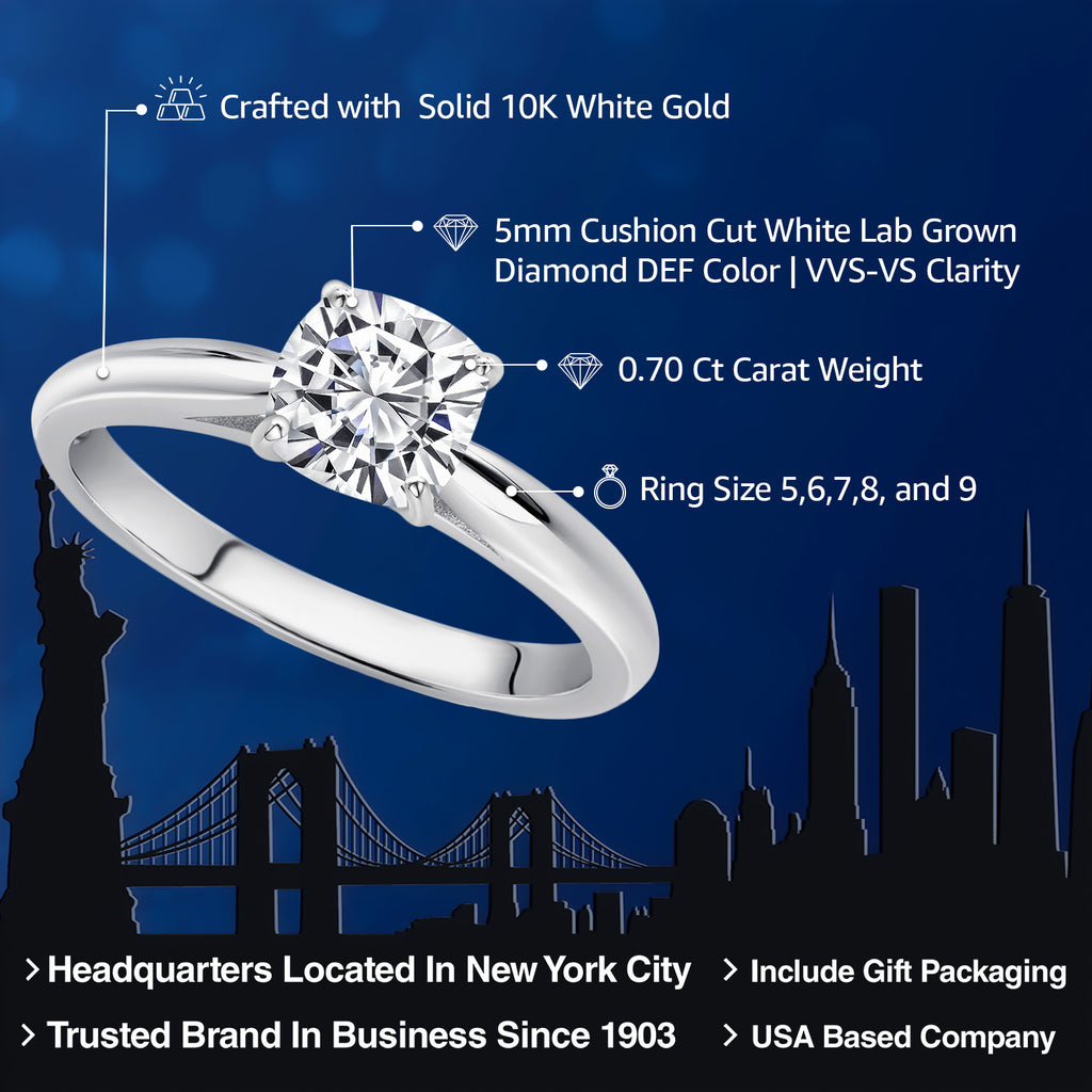 Ring in 10K White Gold