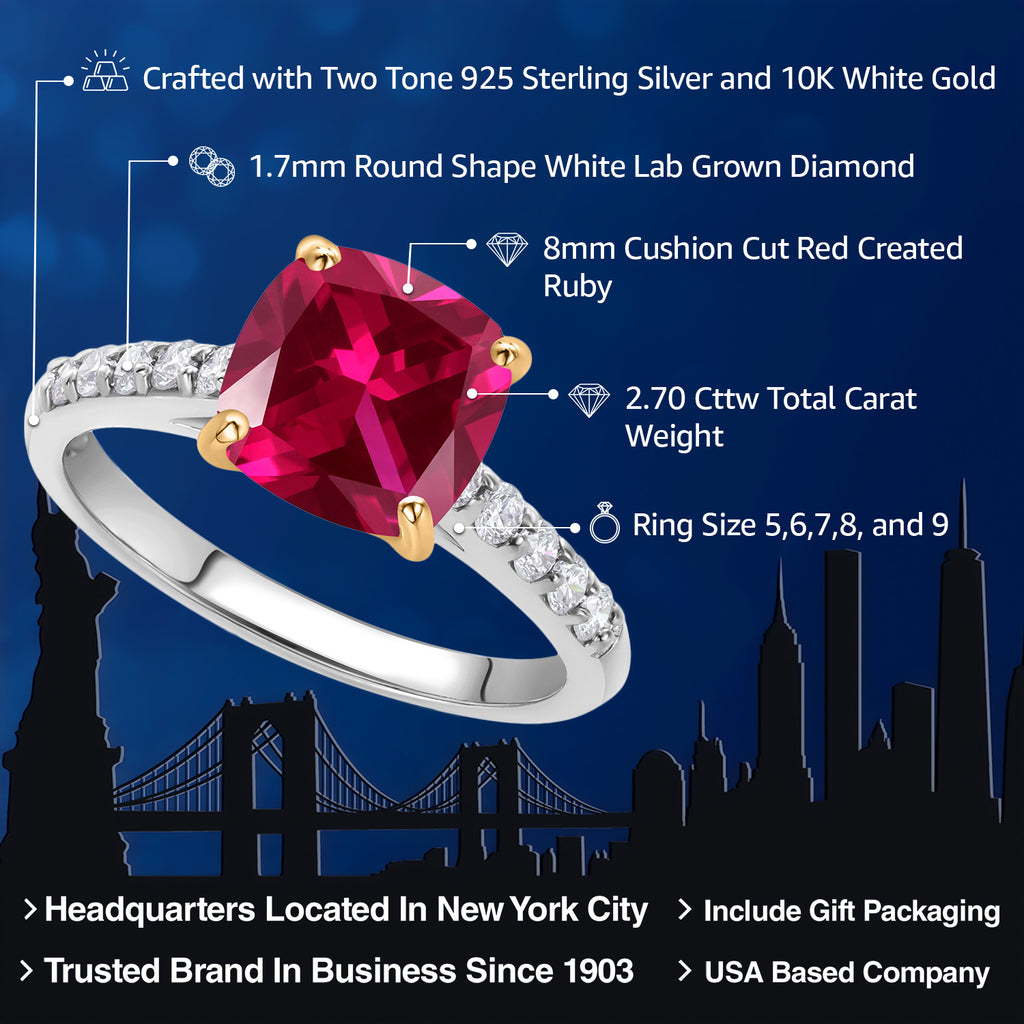 Ring in 10K Two Tone Gold