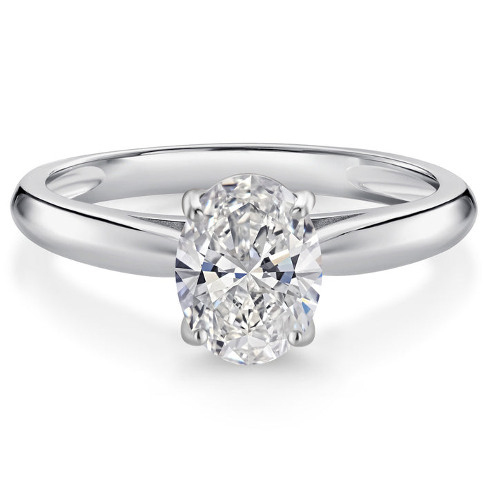 Oval Cut_1.00 Carat_6_Ring in 10K White Gold