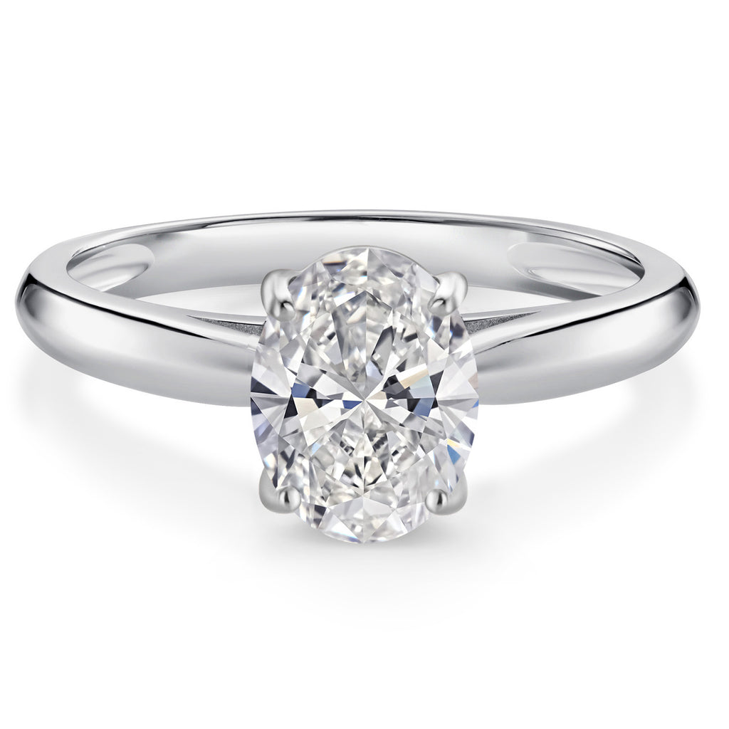 Oval Cut_1.50 Carat_5_Ring in 10K White Gold
