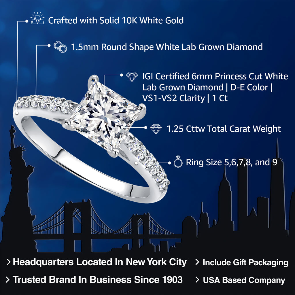 Ring in 10K White Gold