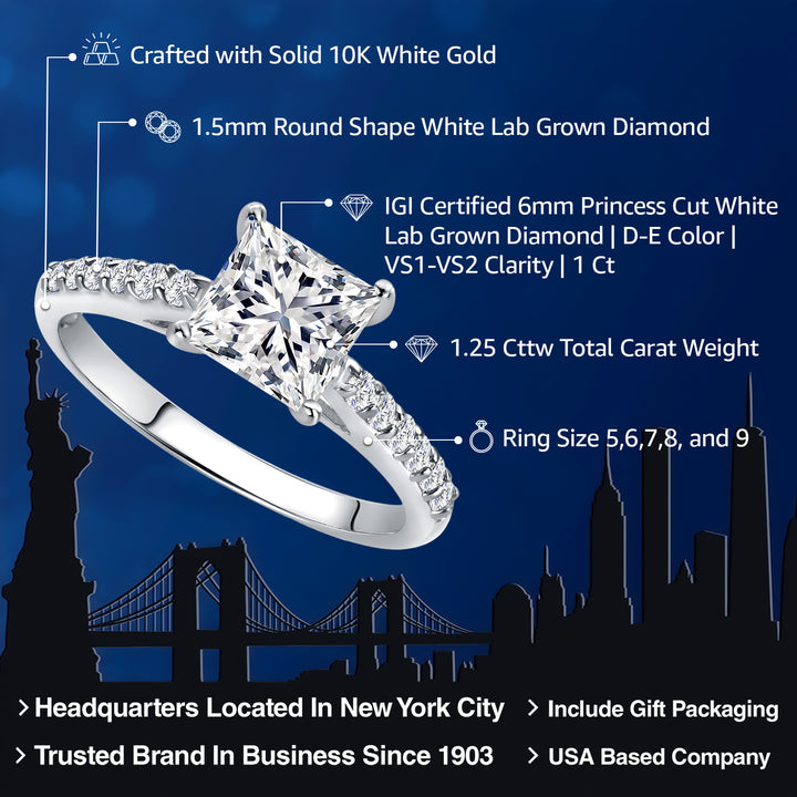 Ring in 10K White Gold