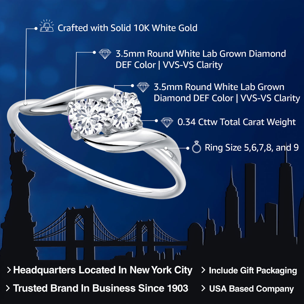 Ring in 10K White Gold