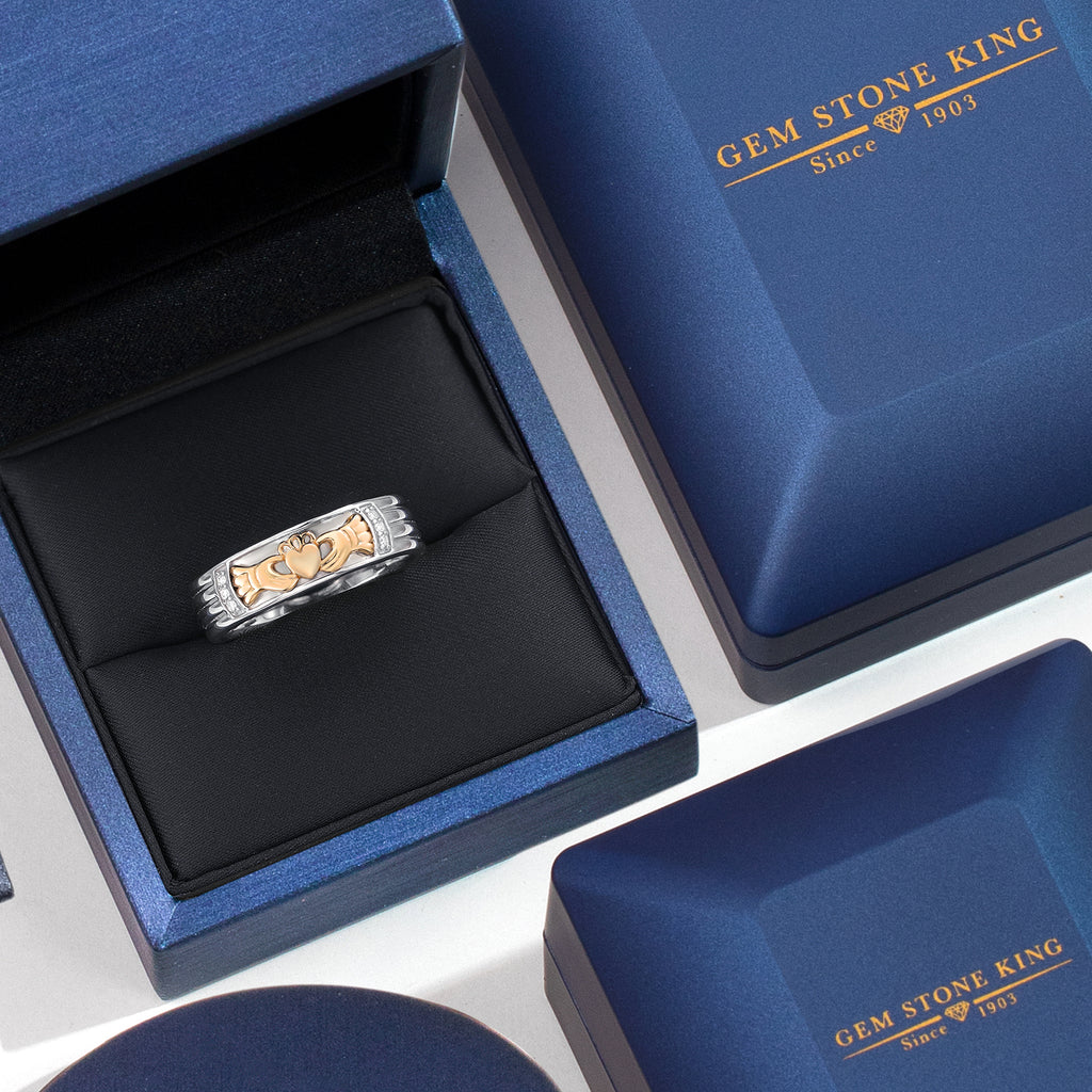 Ring in 925 Sterling Silver and 10K Yellow Gold
