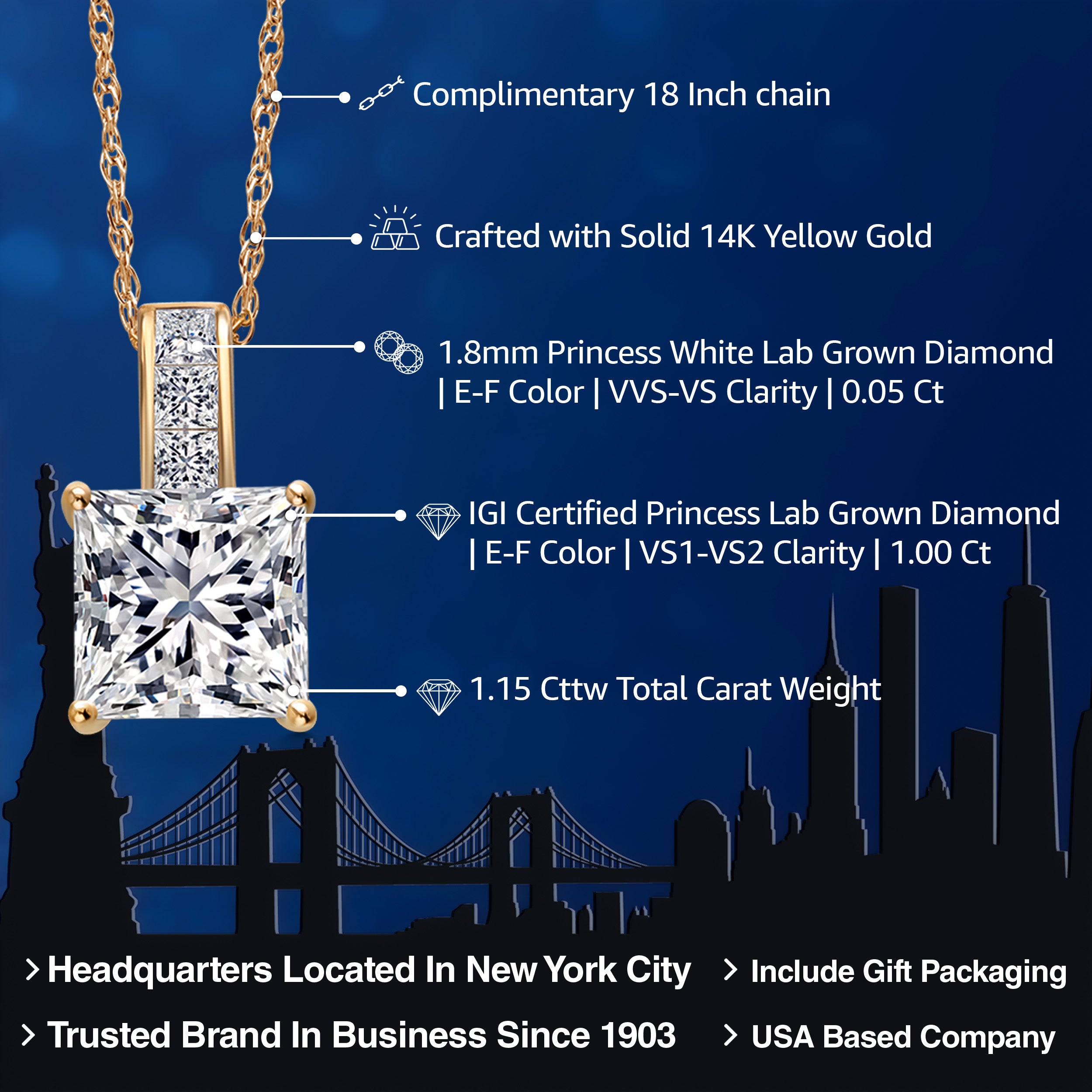 Pendant in 14K Yellow Gold