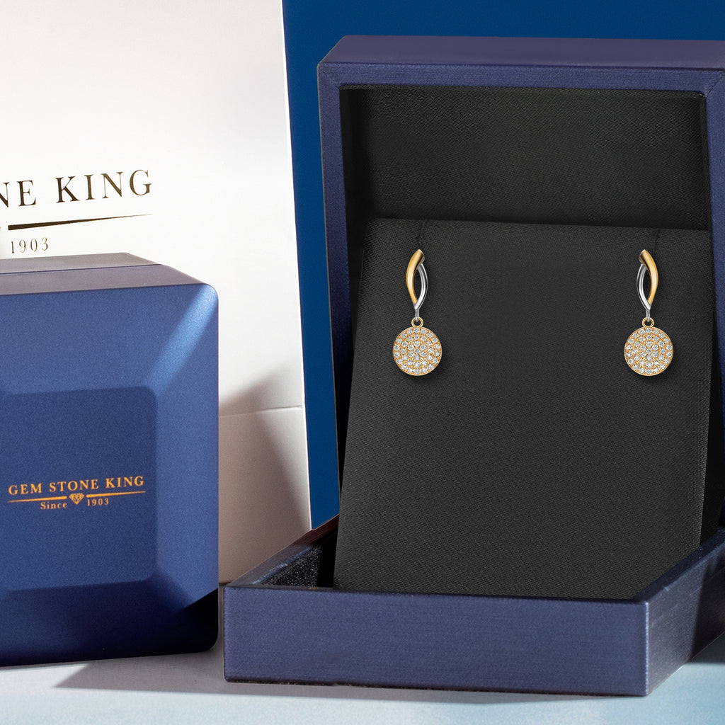 Earrings in 925 Sterling Silver and 10K Yellow Gold