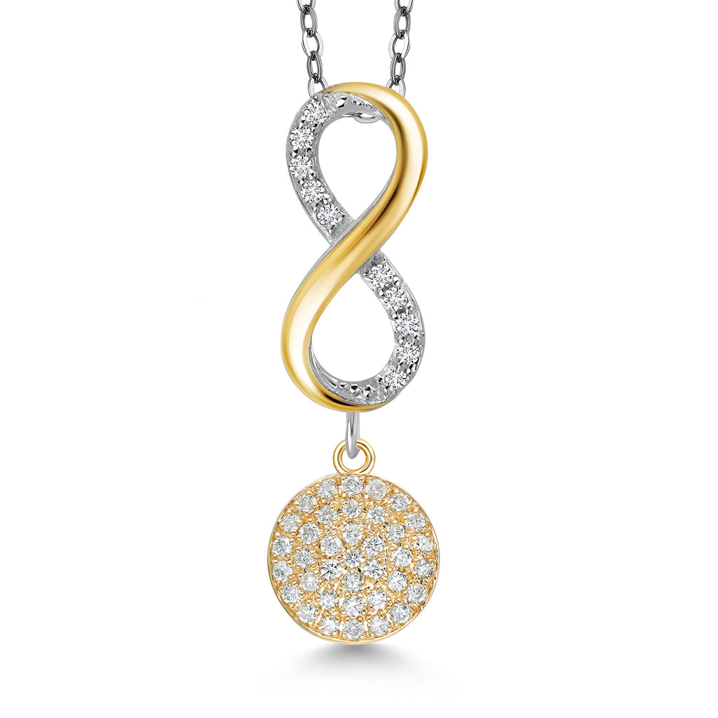 Pendant in 925 Sterling Silver and 10K Yellow Gold