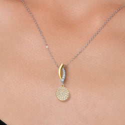 Pendant in 925 Sterling Silver and 10K Yellow Gold