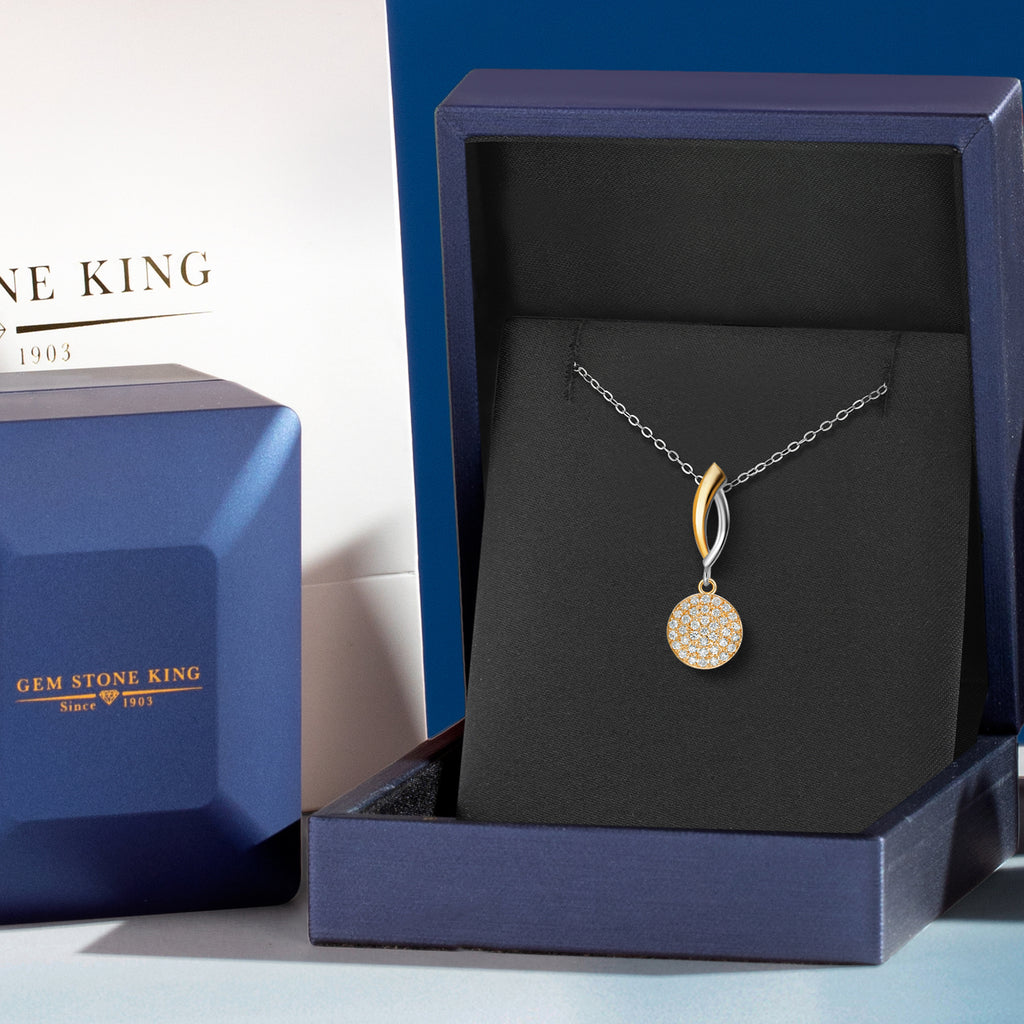 Pendant in 925 Sterling Silver and 10K Yellow Gold