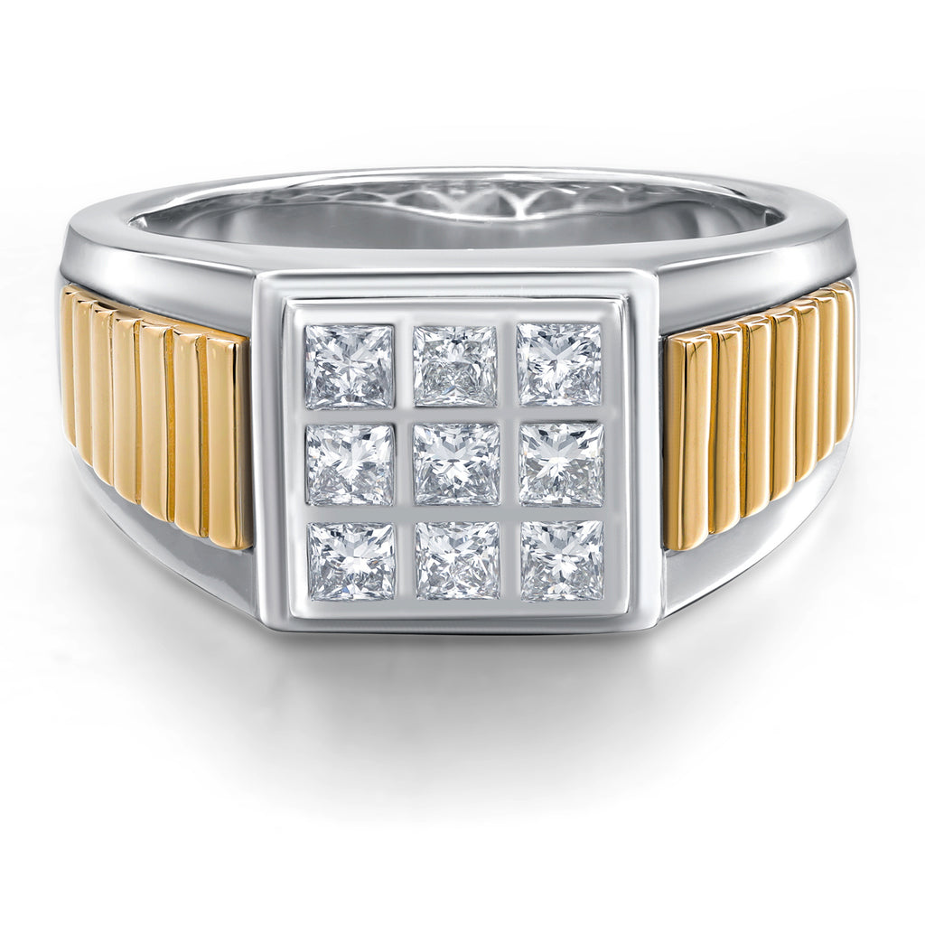 Ring in 925 Sterling Silver and 10K Yellow Gold