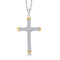 Pendant in 925 Sterling Silver and 10K Yellow Gold