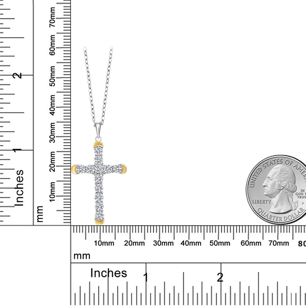 Pendant in 925 Sterling Silver and 10K Yellow Gold