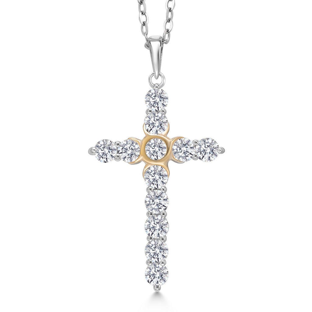 Pendant in 925 Sterling Silver and 10K Yellow Gold