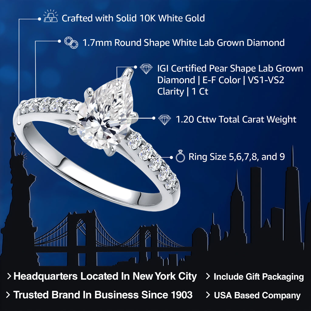 Ring in 10K White Gold