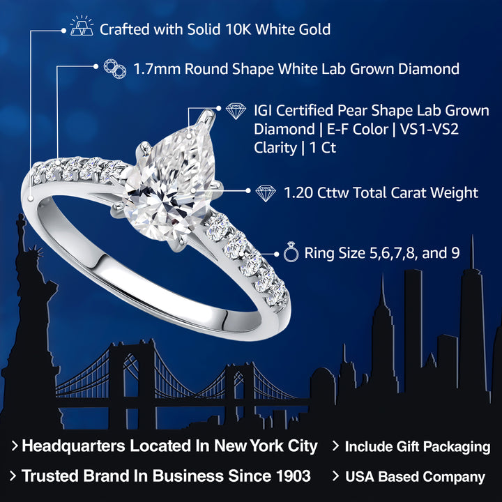 Ring in 10K White Gold