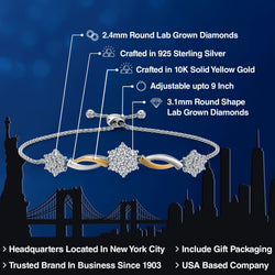 Bracelet in 925 Sterling Silver and 10K Yellow Gold