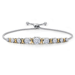 Bracelet in 925 Sterling Silver and 10K Yellow Gold
