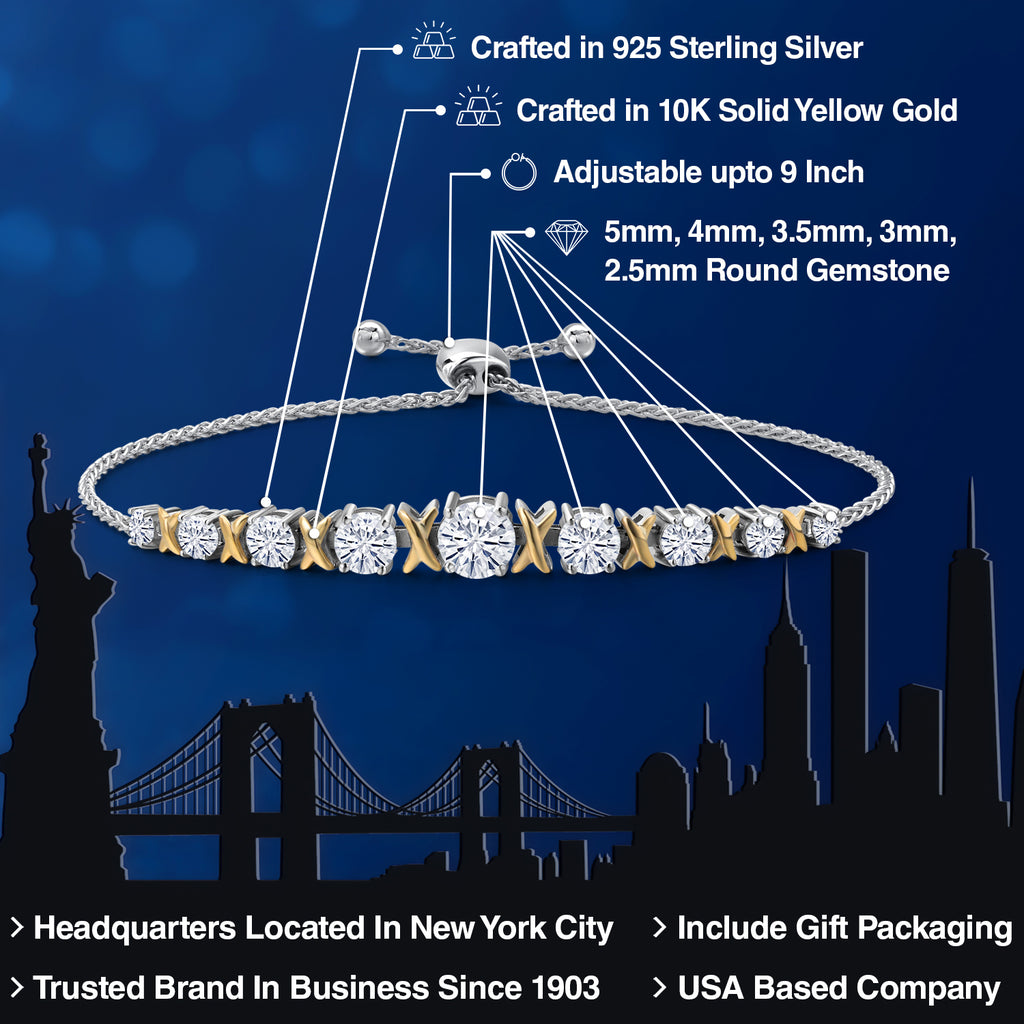 Bracelet in 925 Sterling Silver and 10K Yellow Gold
