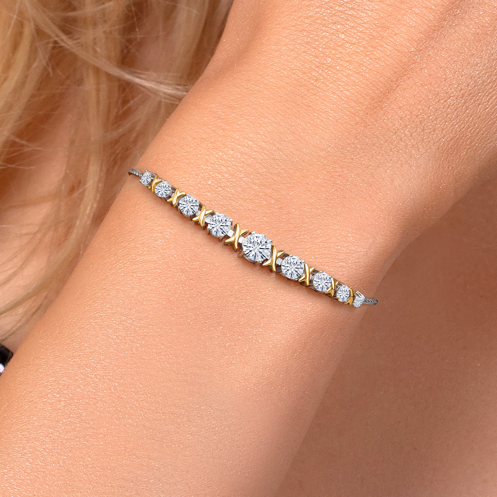 Bracelet in 925 Sterling Silver and 10K Yellow Gold
