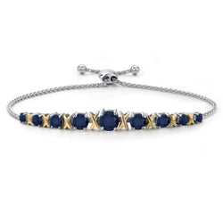 Bracelet in 925 Sterling Silver and 10K Yellow Gold