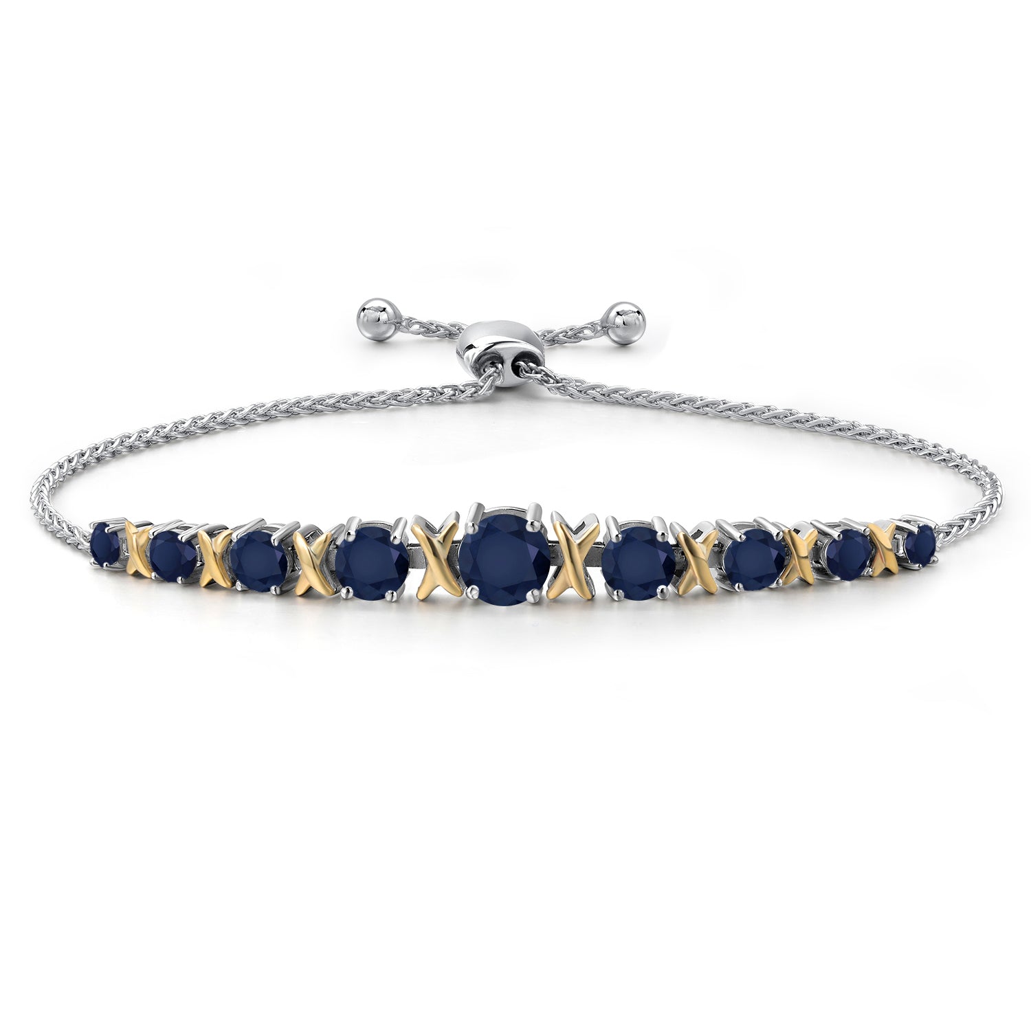 Bracelet in 925 Sterling Silver and 10K Yellow Gold