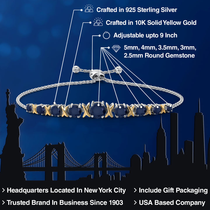 Bracelet in 925 Sterling Silver and 10K Yellow Gold