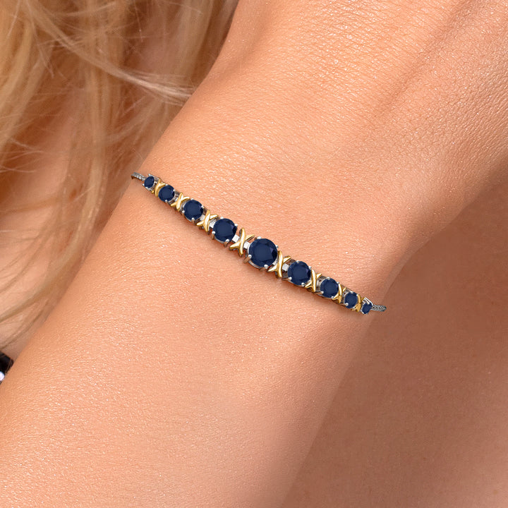 Bracelet in 925 Sterling Silver and 10K Yellow Gold