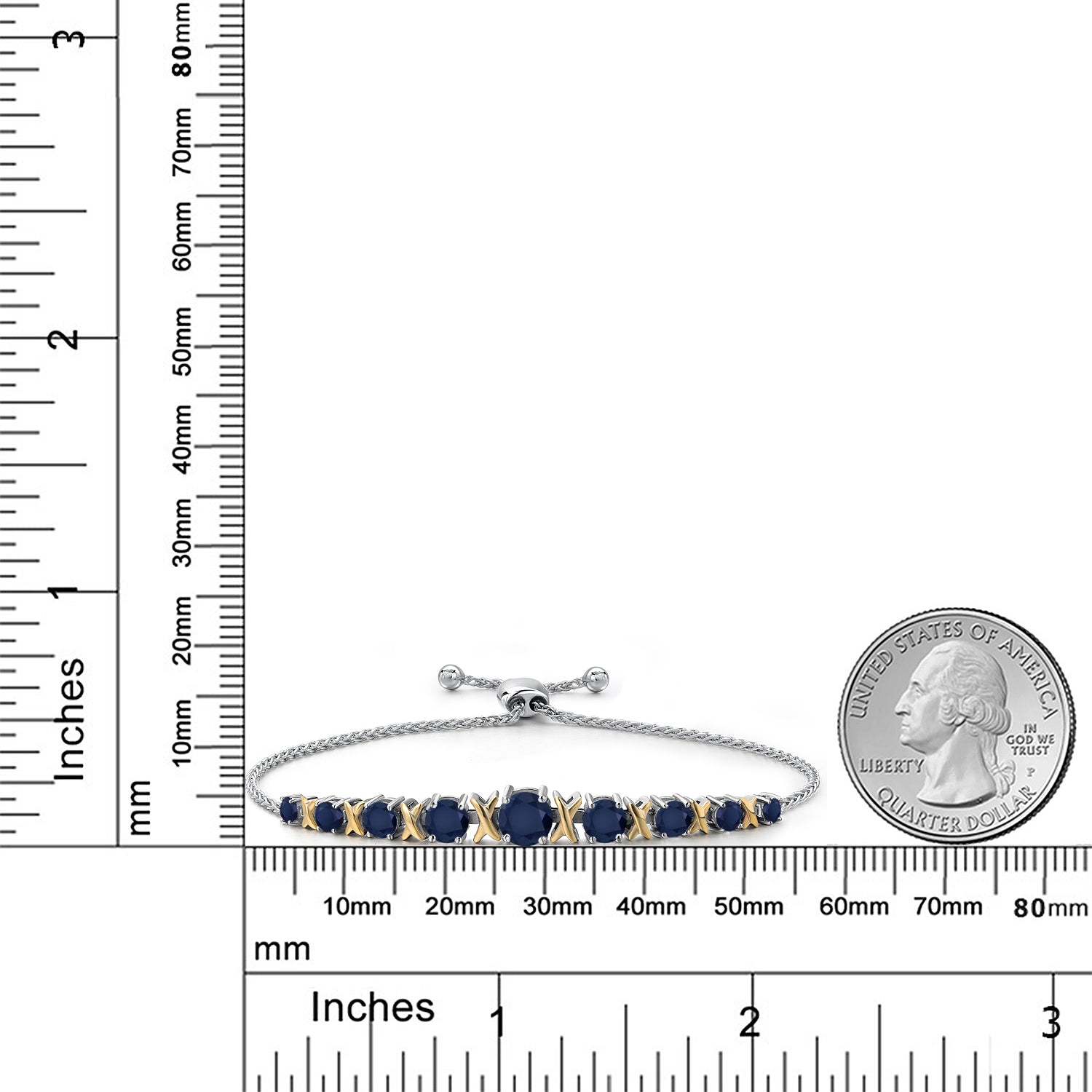 Bracelet in 925 Sterling Silver and 10K Yellow Gold