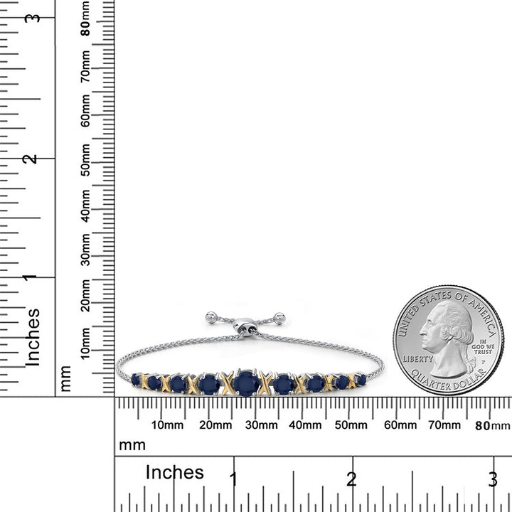 Bracelet in 925 Sterling Silver and 10K Yellow Gold