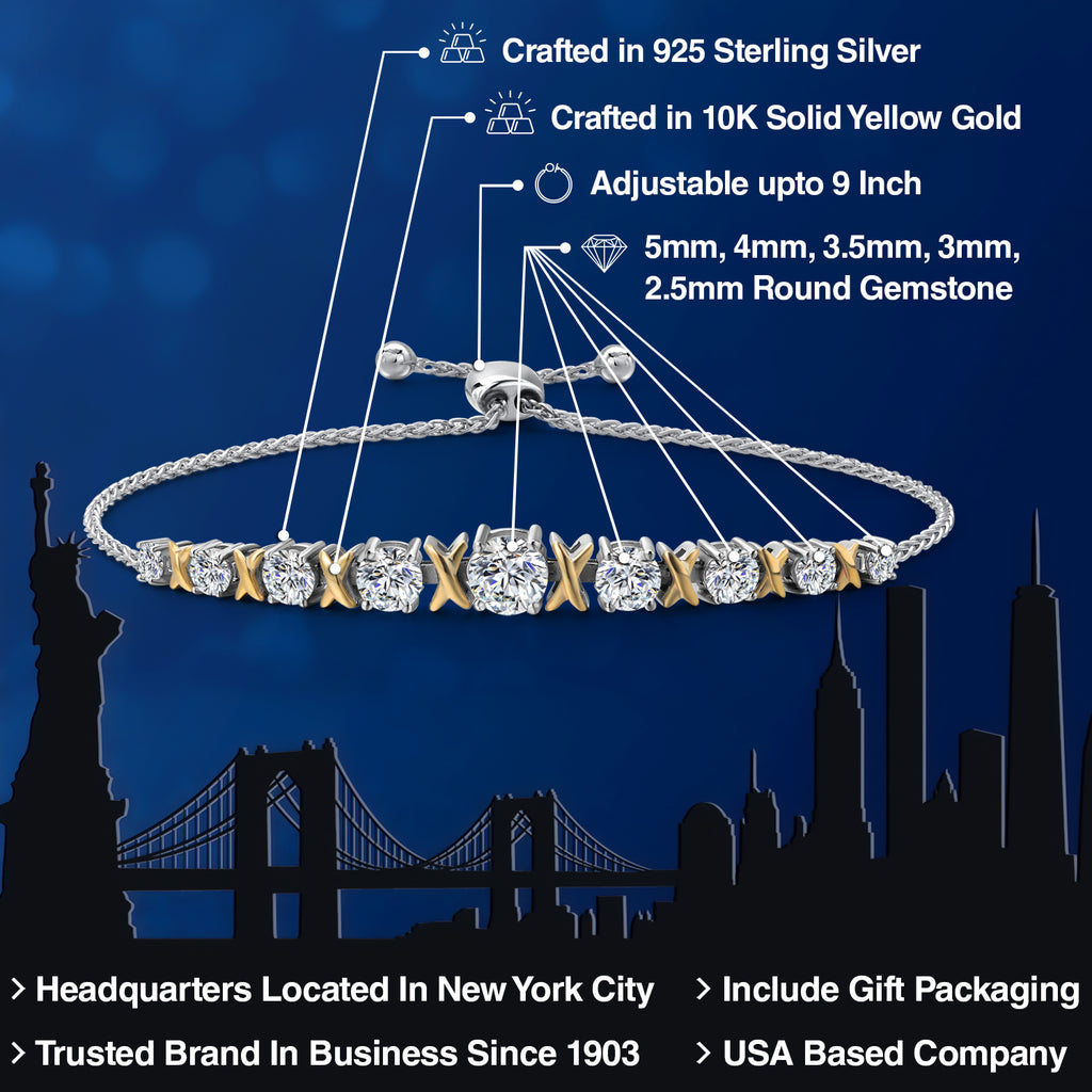 Bracelet in 925 Sterling Silver and 10K Yellow Gold