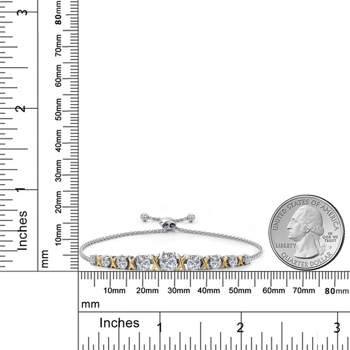 Bracelet in 925 Sterling Silver and 10K Yellow Gold