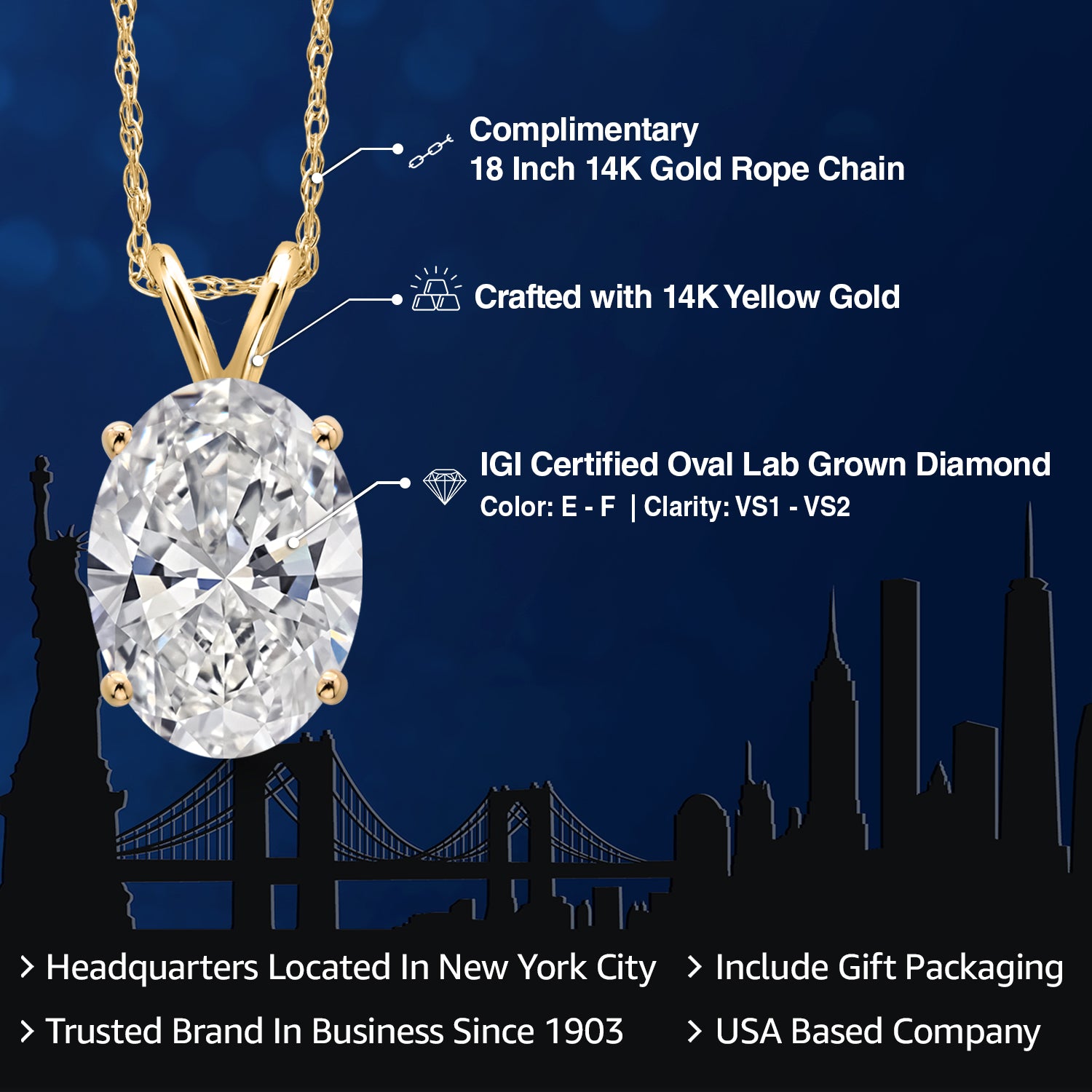 E - F_Pendant in 14K Yellow Gold