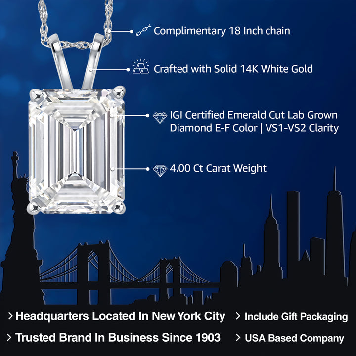 Pendant in 14K White Gold