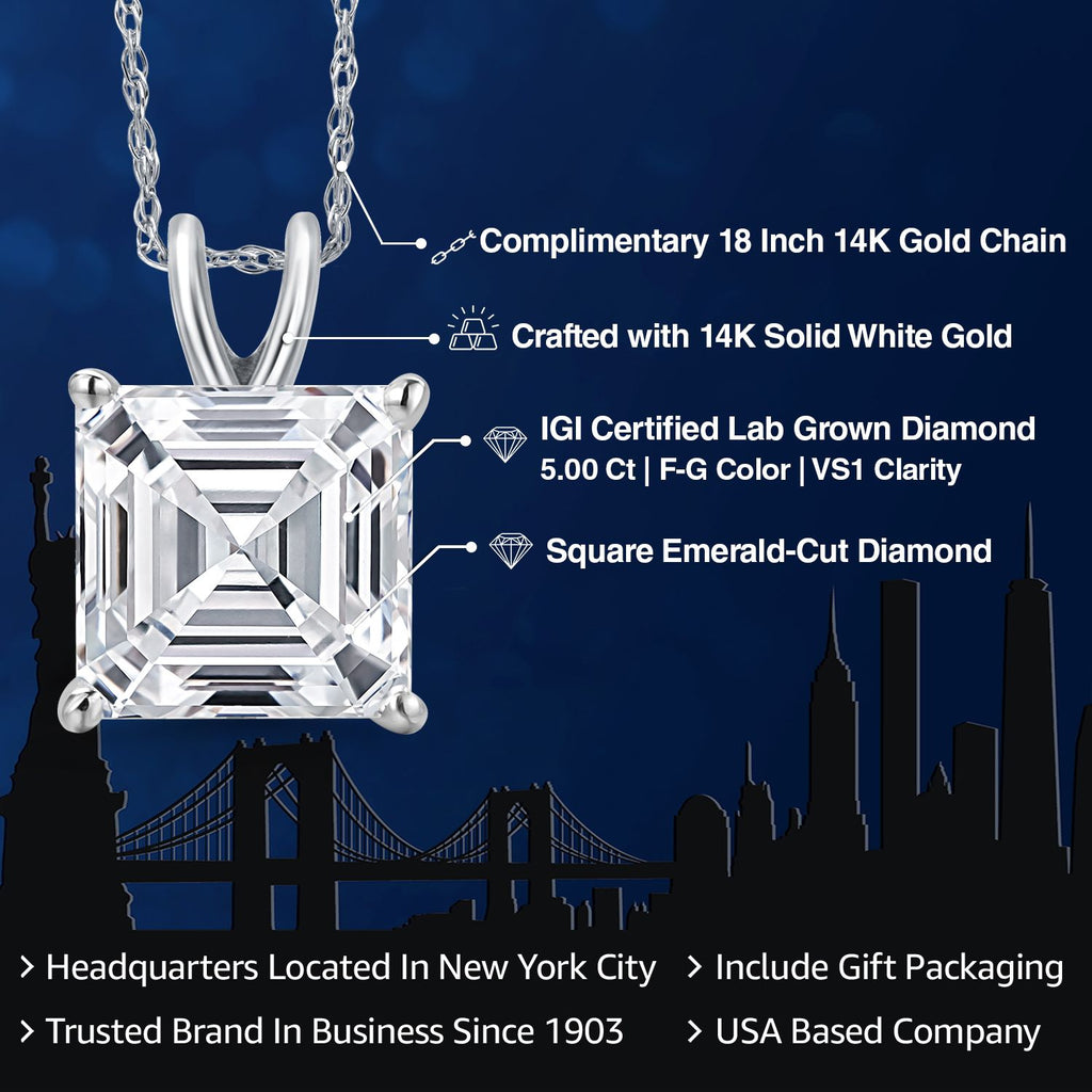 Pendant in 14K White Gold