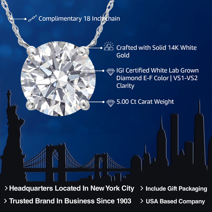 Pendant in 14K White Gold