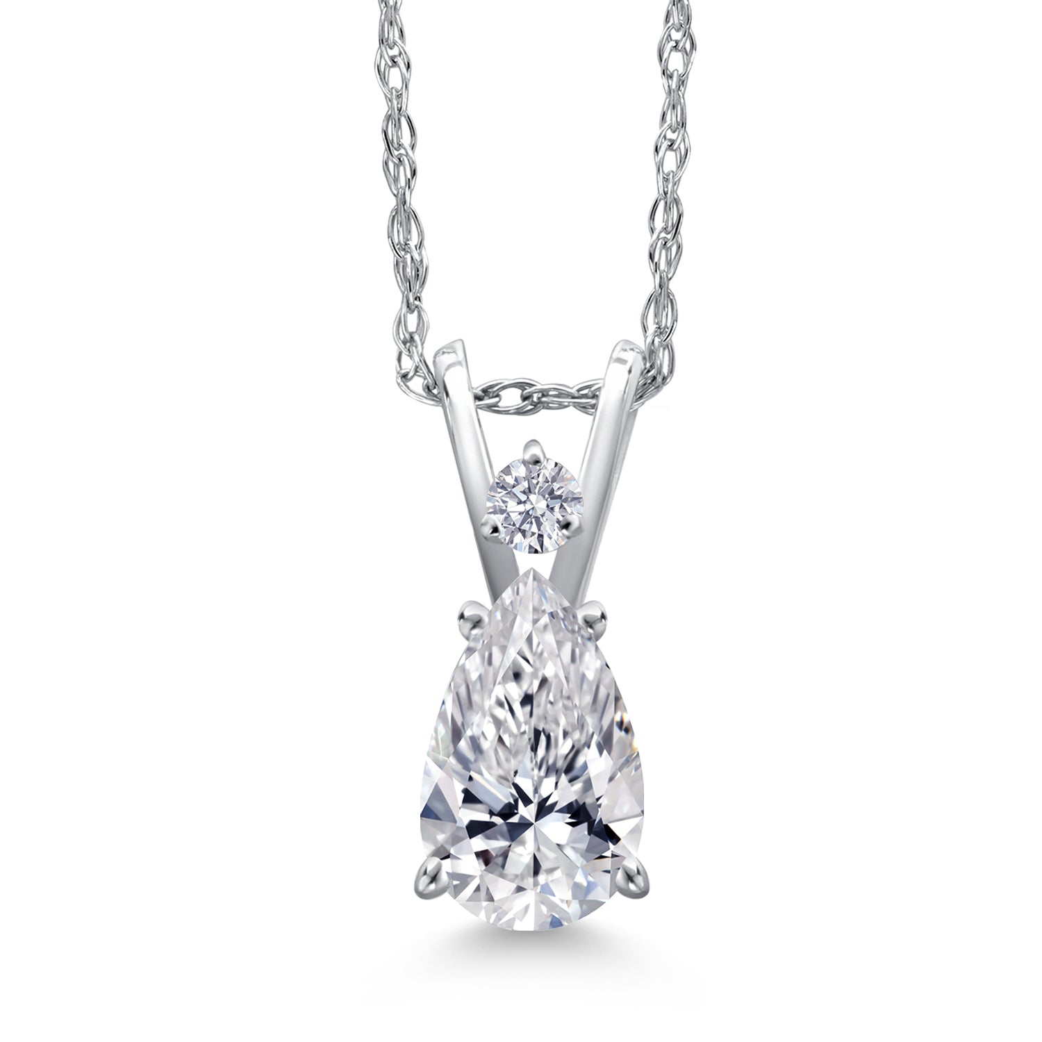 0.70 Carat_White Gold_Pendant in 14K White Gold